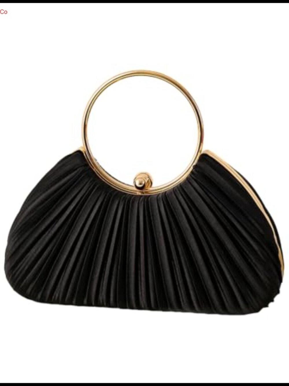 Satin Pleated Ruched Clutch with Detachable Chain Strap